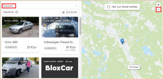 Bloxcar vuokra-autohaku kulukuri
